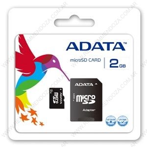 MEMORIA MICROSD 2 GB ADATA CON ADAPTADOR SD MEMORIA MICROSD 2 GB ADATA CON ADAPTADOR SD